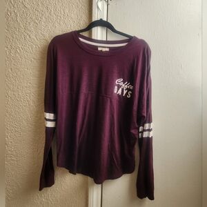 maurices- coffee days/ whiskey nights graphic LS